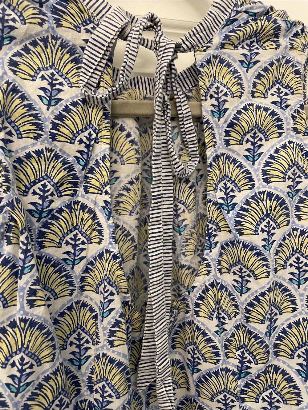 Roller Rabbit Blue and Yellow Printed Sleeveless Tank - Picture 3 of 3